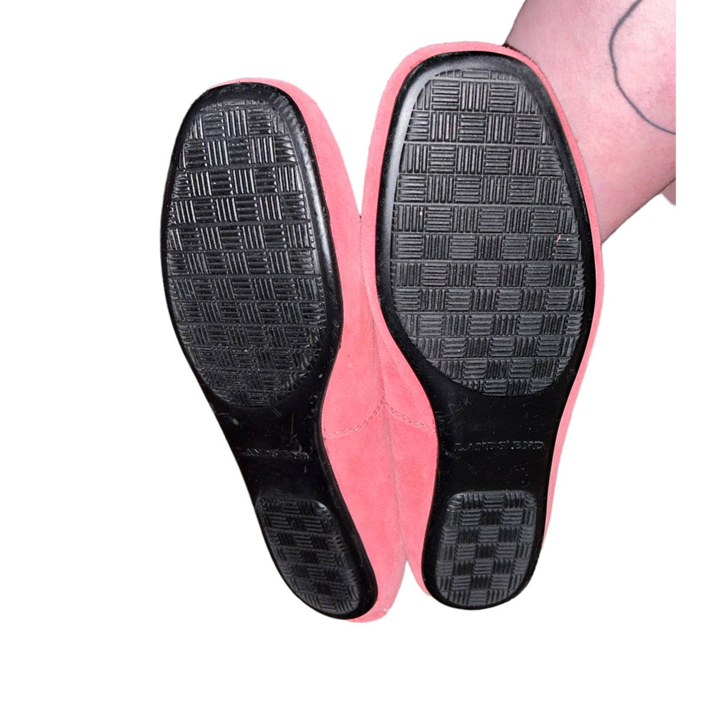 Lands' End Dusty Rose Pink Suede Leather Driving Loafers Size 8.5 M Moccasins - Picture 6 of 6